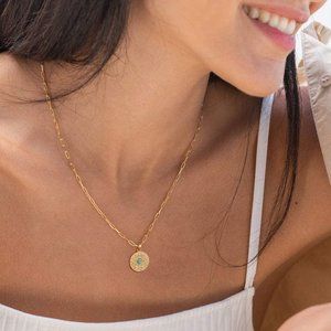 This evil eye pendant necklace is meant to ward